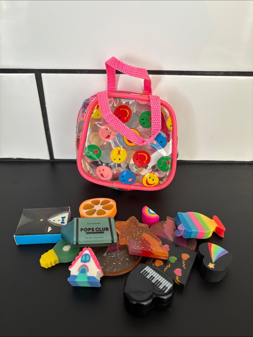 Vintage 80’s Erasers & Coin Purse Bundle